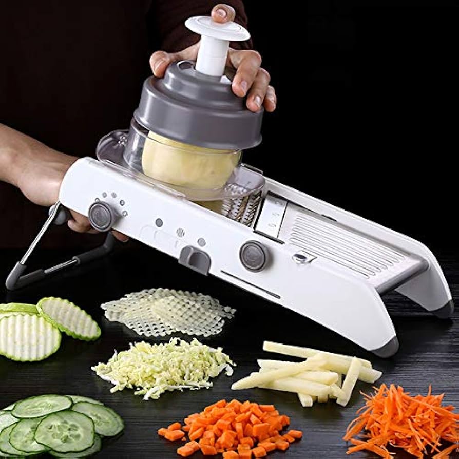 Tranche-légumes et râpe multifonctions | Mandoline professionnelle pour les pommes de terre, les carottes et les oignons