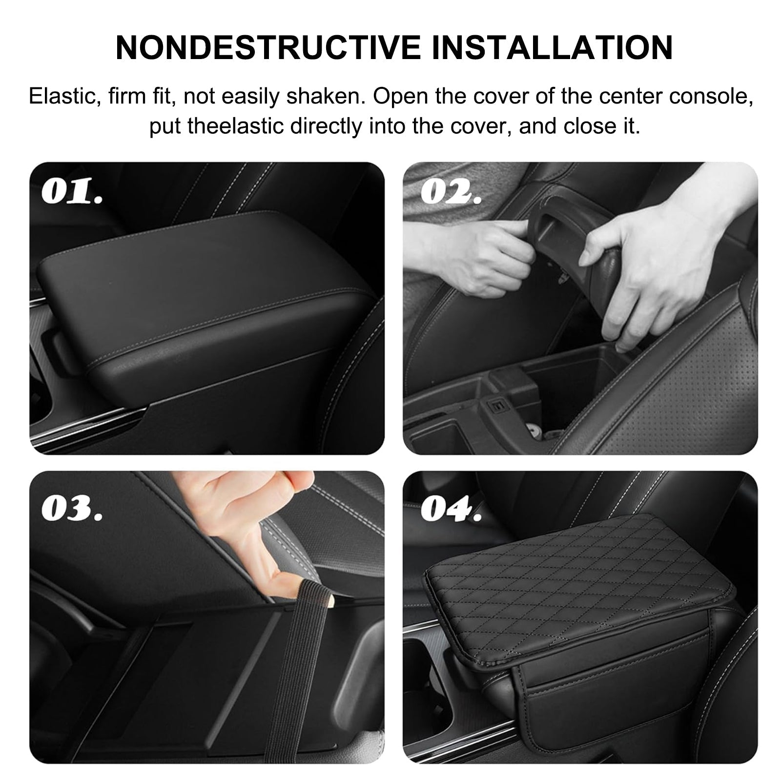 Tapis de bras en PU cuir pour voiture