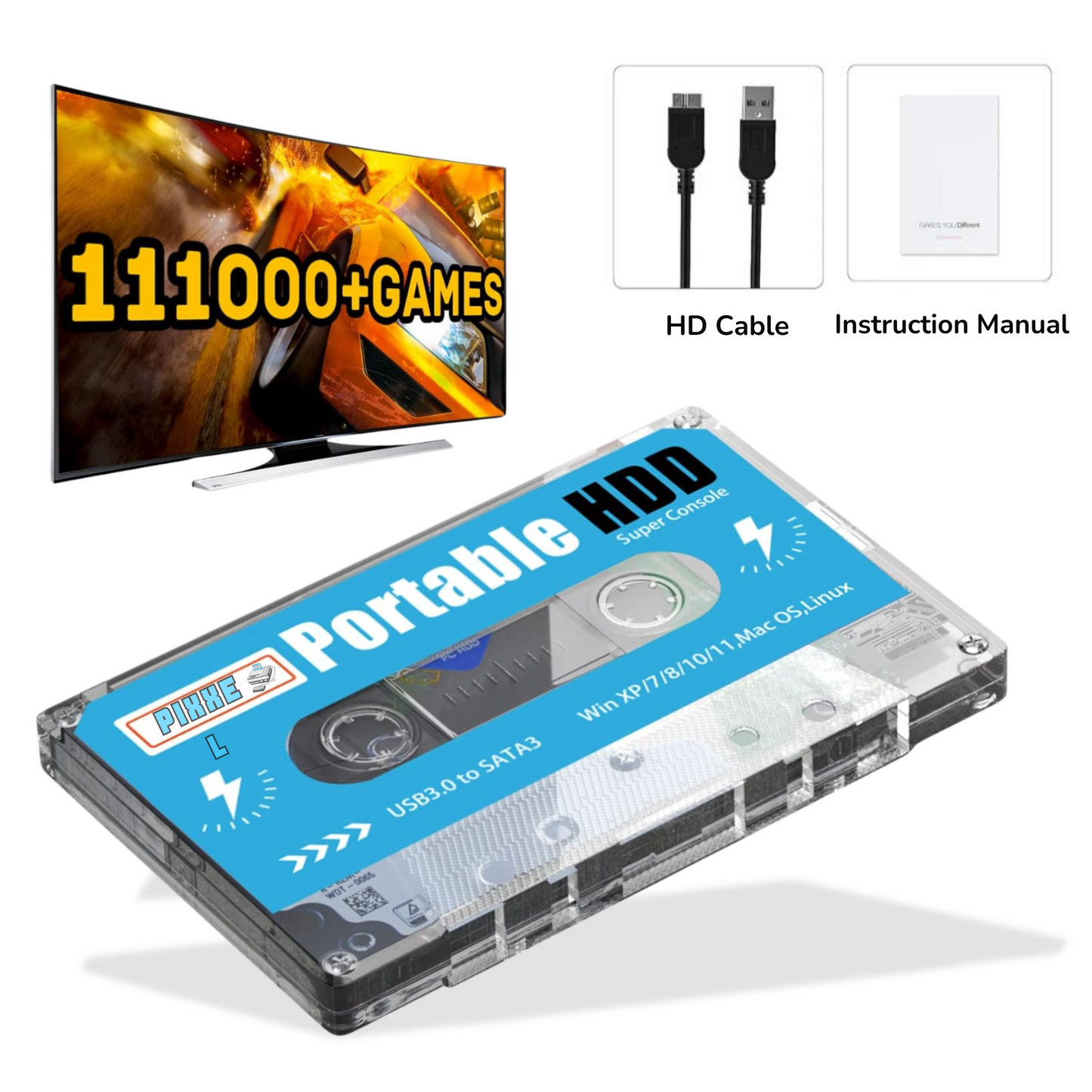 Console De Jeux Rétro 40000 Jeux 18 Émulateurs HD 4K Plug & Play - Portable Pour Enfants Et Adultes