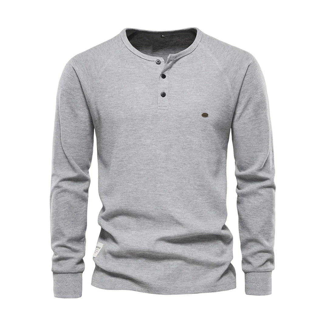 Chemise Heren à manches longues et col rond