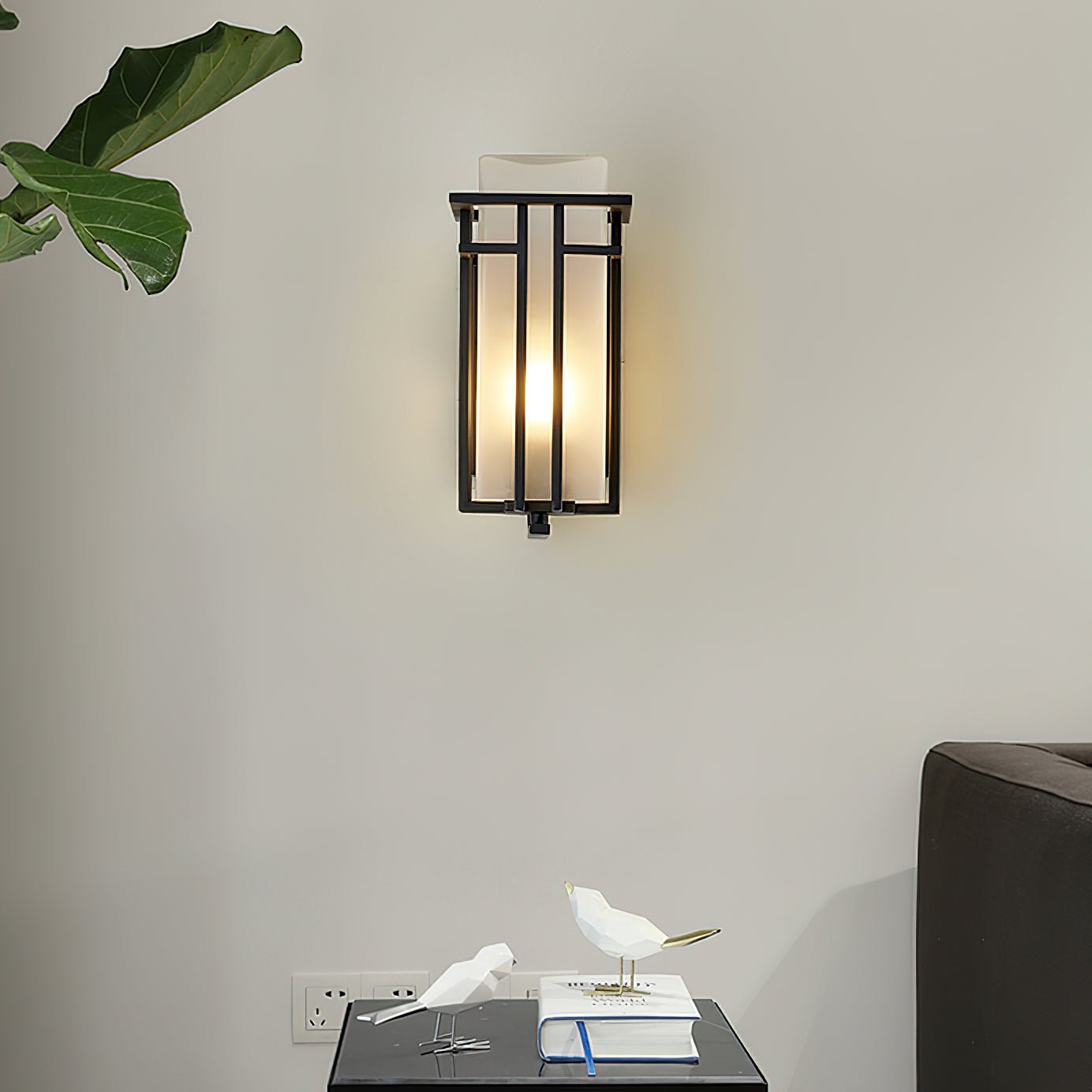 ARVINA Applique Murale Extérieure – Design Rétro en Fer avec Verre – IP65 – Douille E27