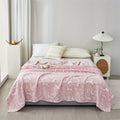 Couverture en Coton Lure Whisper Rose