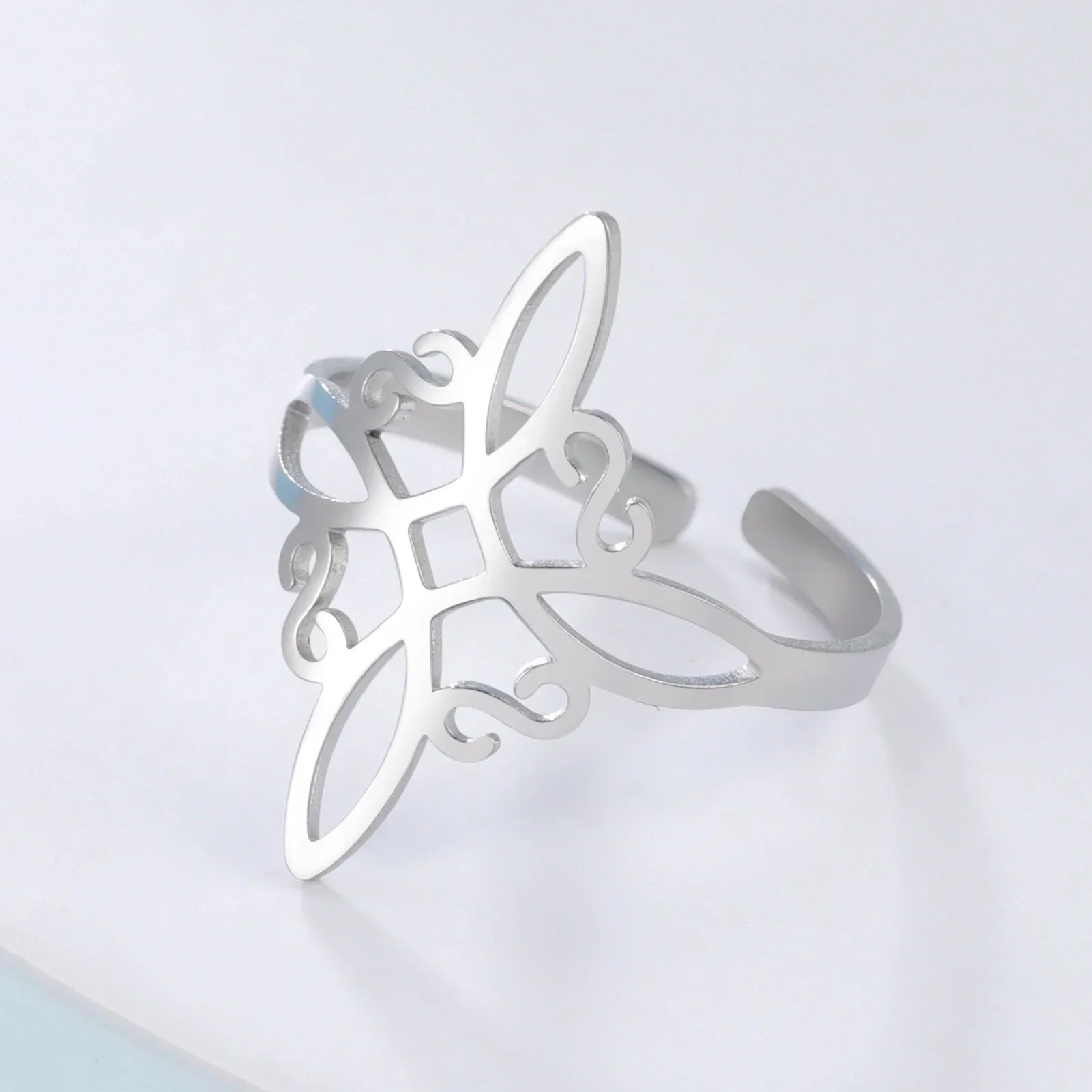 Bague Amulette de Protection en Nœud Croisé