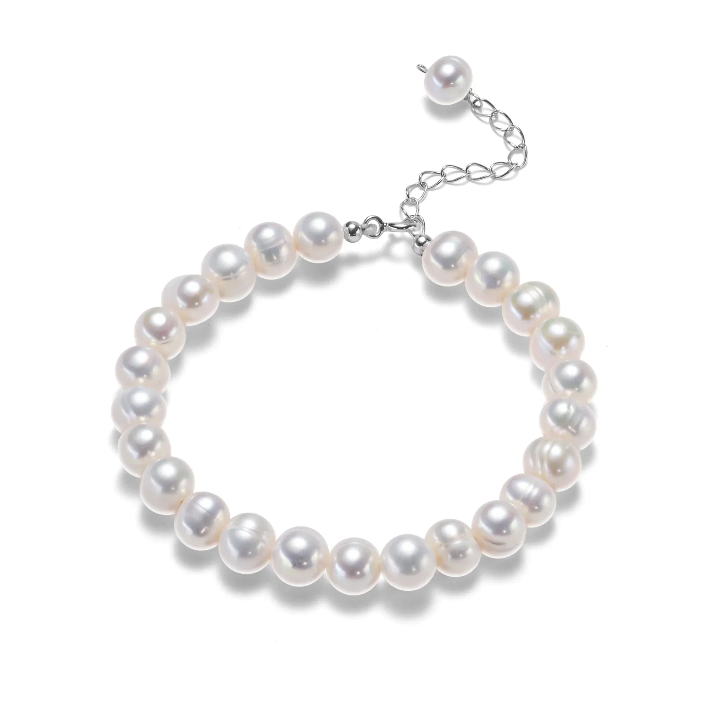 Bracelet en argent avec perles d'eau douce