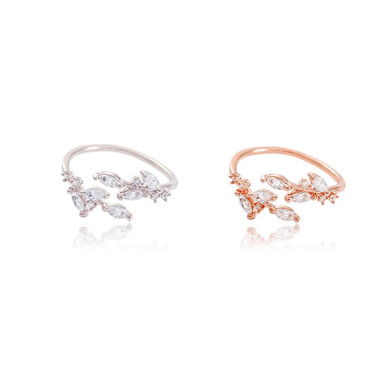 Bague en forme de feuille créative