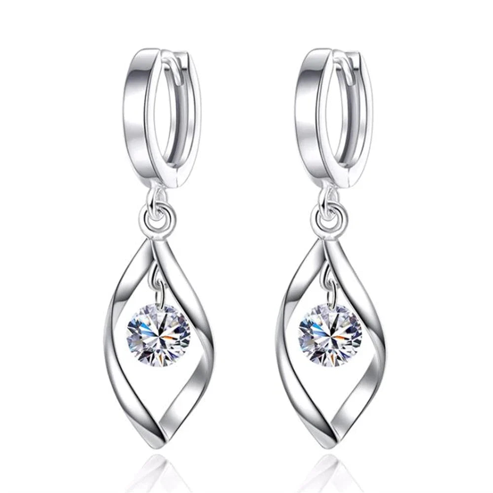 Boucles d'oreilles rétro en argent 925