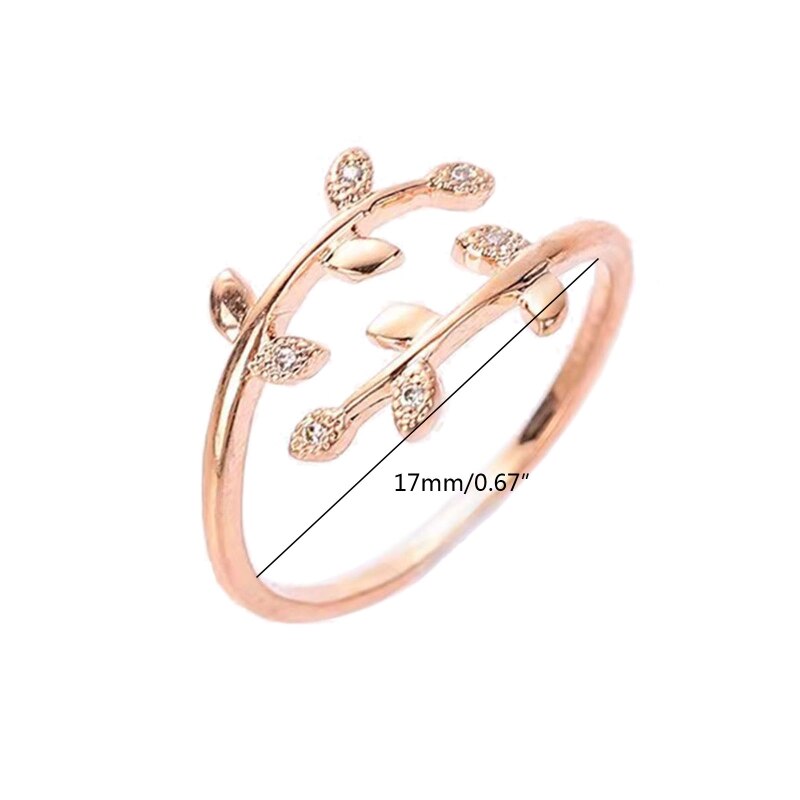 Bague en forme de feuille créative