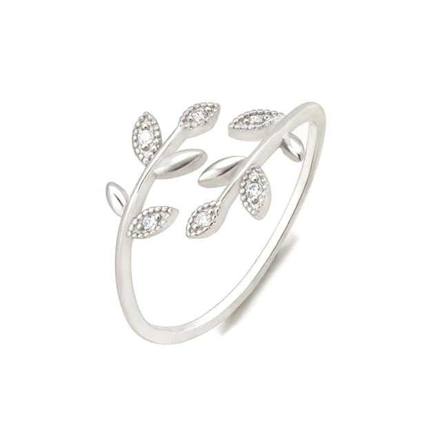 Bague en forme de feuille créative