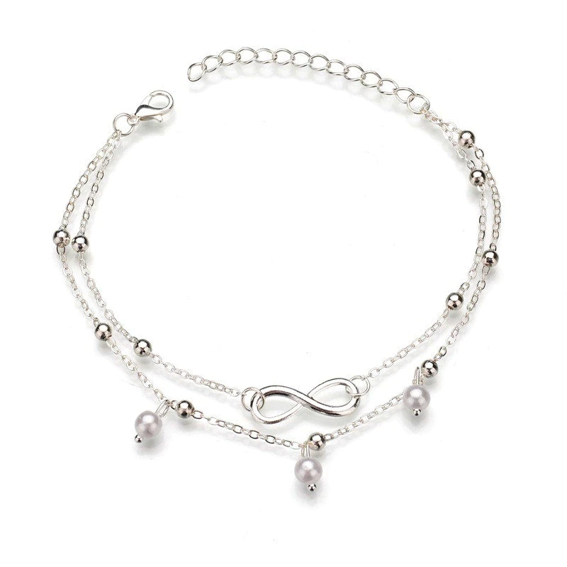 Bracelet de cheville | Perles rétro infini