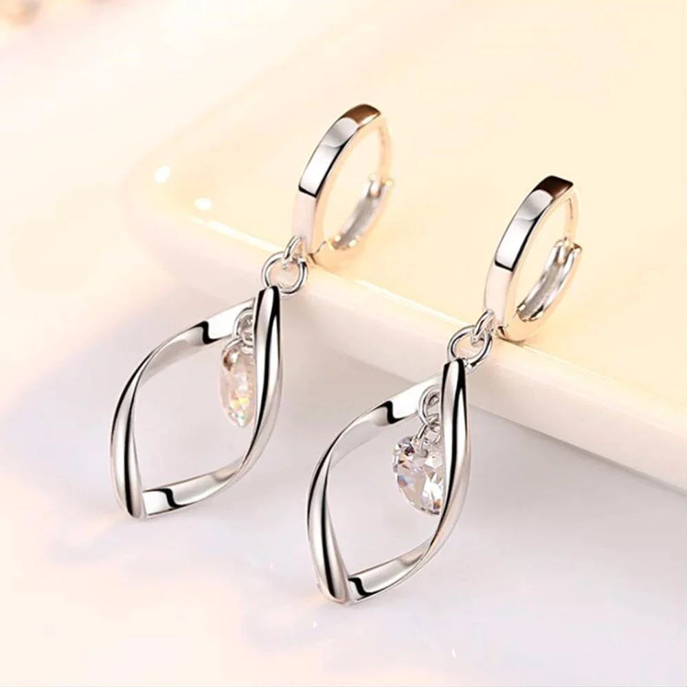 Boucles d'oreilles rétro en argent 925