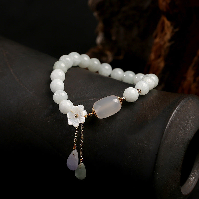 Bracelet en jade et agate