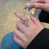 Bague serpent ajustable en zircon