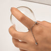 Bague en forme de cœur ajustable avec franges