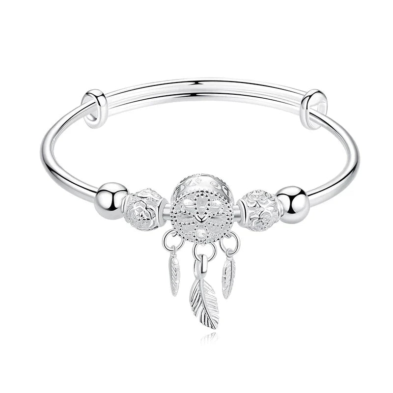 Bracelet attrape-rêves en argent