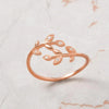 Bague en forme de feuille créative