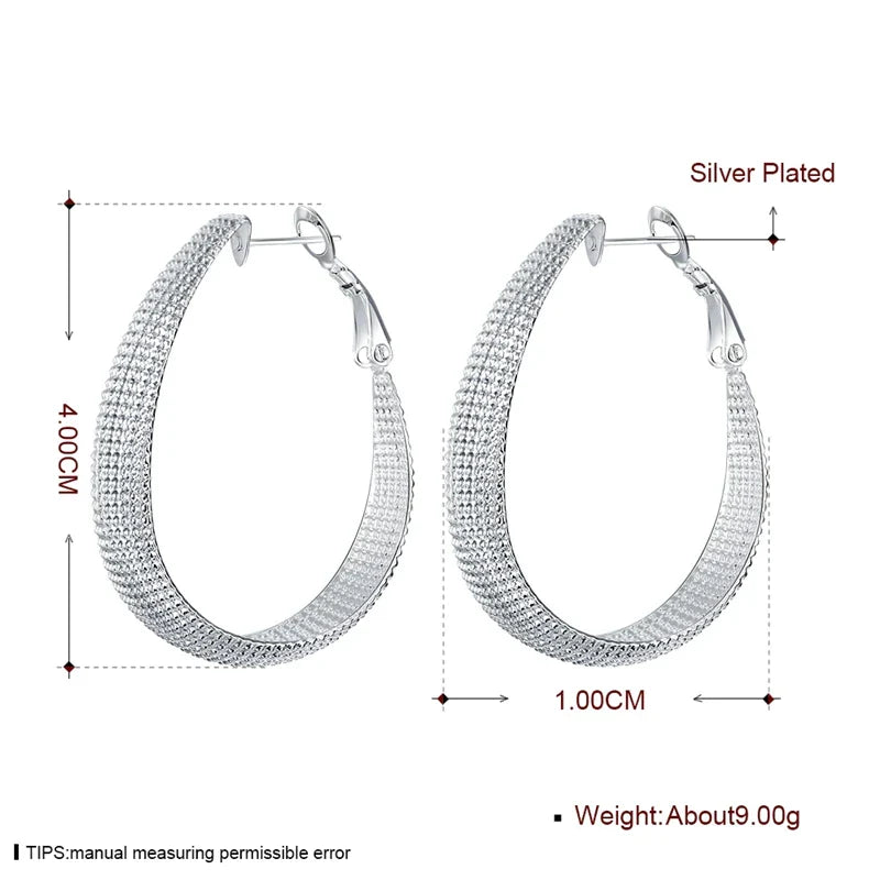 Boucles d'oreilles Europa en argent fin