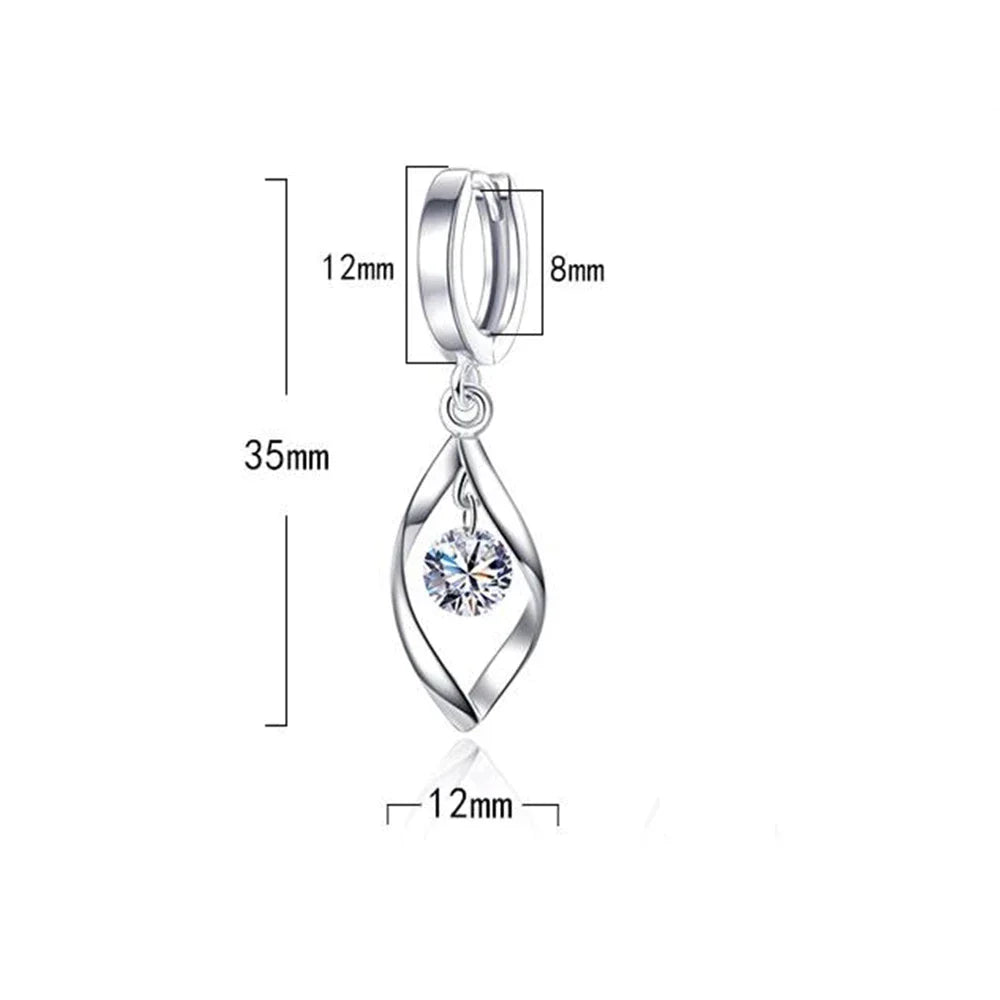 Boucles d'oreilles rétro en argent 925