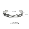 Bracelet ajustable avec plumes argentées