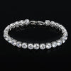 Bracelet de tennis avec cœur en cristal