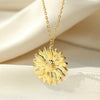 Tu es mon rayon de soleil Médaillon tournesol collier