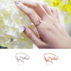 Bague en forme de feuille créative