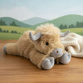 CUDDLEMOO – Peluche de Vache des Highlands à Câliner pour Enfants et Adultes