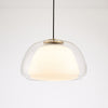 Lustre en Gelée Moderne – Abat-jour en Verre Blanc Élégant avec Longueur Suspendue Ajustable