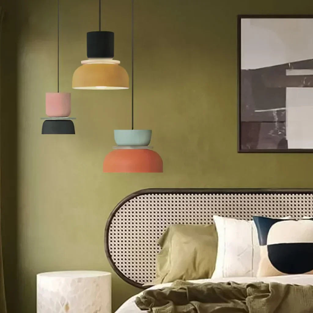Suspension en Bloc de Couleurs Nordic - Lampe Suspendue Moderne pour Cuisine et Salle à Manger