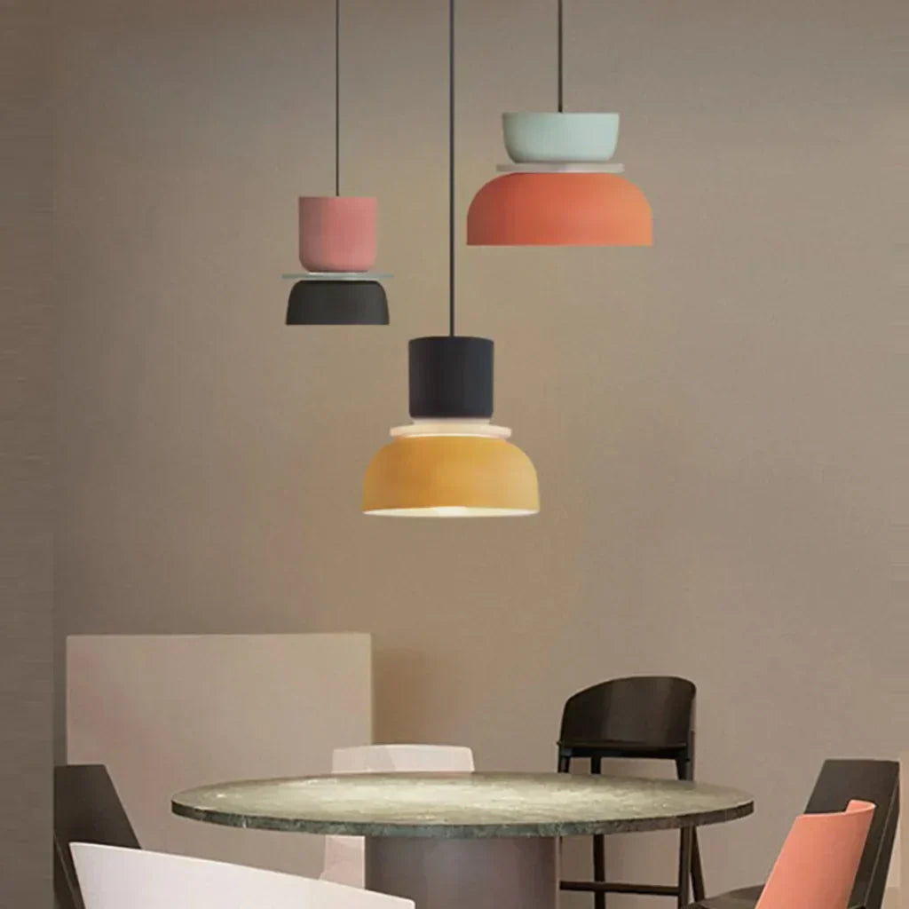 Suspension en Bloc de Couleurs Nordic - Lampe Suspendue Moderne pour Cuisine et Salle à Manger