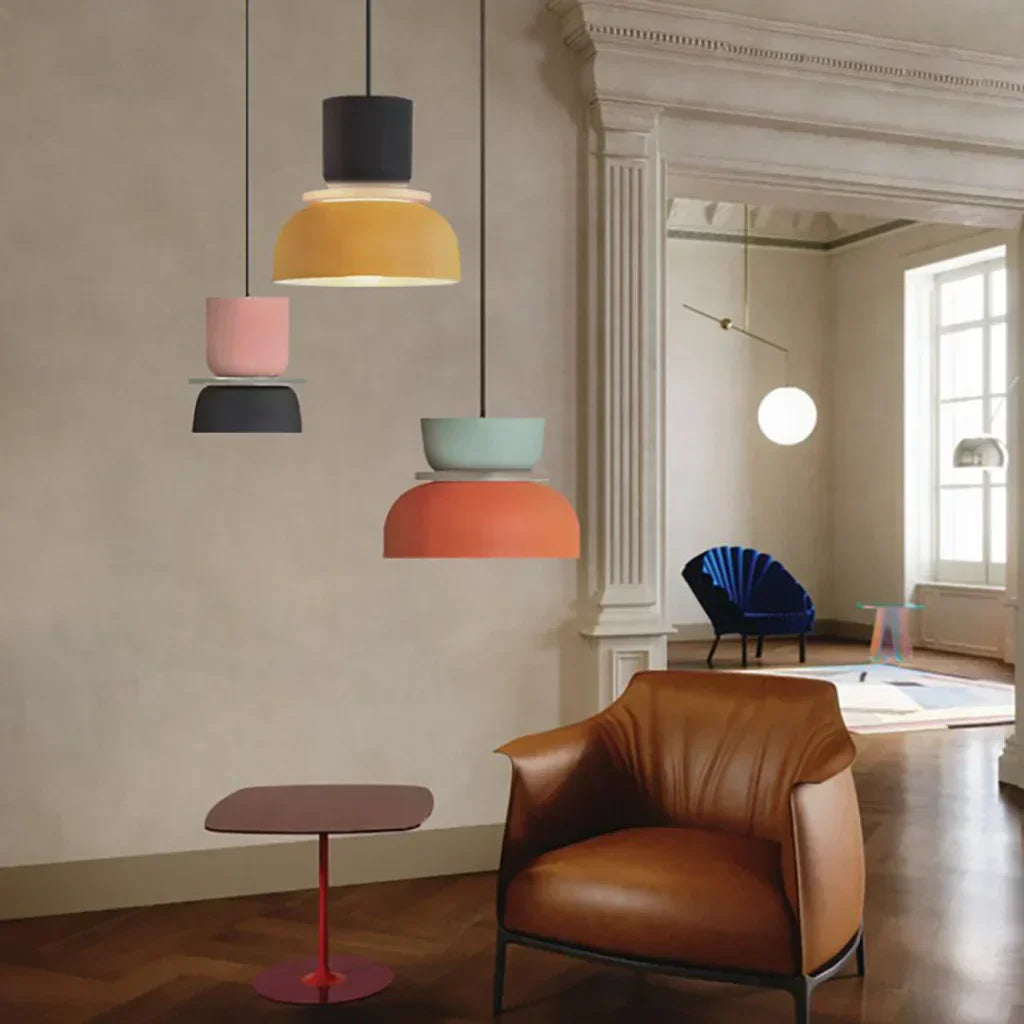 Suspension en Bloc de Couleurs Nordic - Lampe Suspendue Moderne pour Cuisine et Salle à Manger