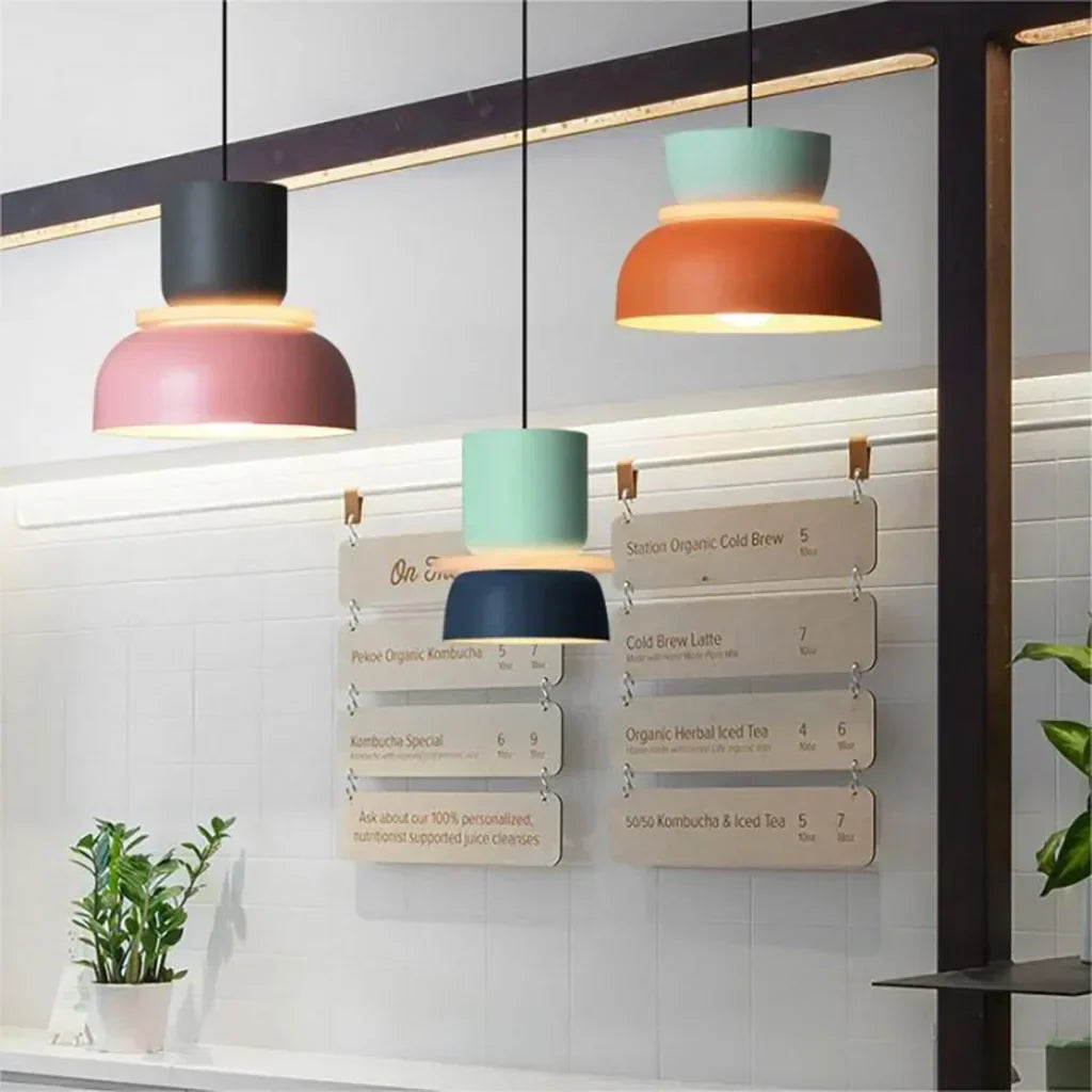 Suspension en Bloc de Couleurs Nordic - Lampe Suspendue Moderne pour Cuisine et Salle à Manger