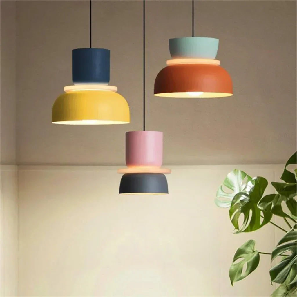 Suspension en Bloc de Couleurs Nordic - Lampe Suspendue Moderne pour Cuisine et Salle à Manger