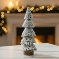 FLOCKCEDAR – Mini Cèdre Flocké Décoration de Noël pour un Design Festif