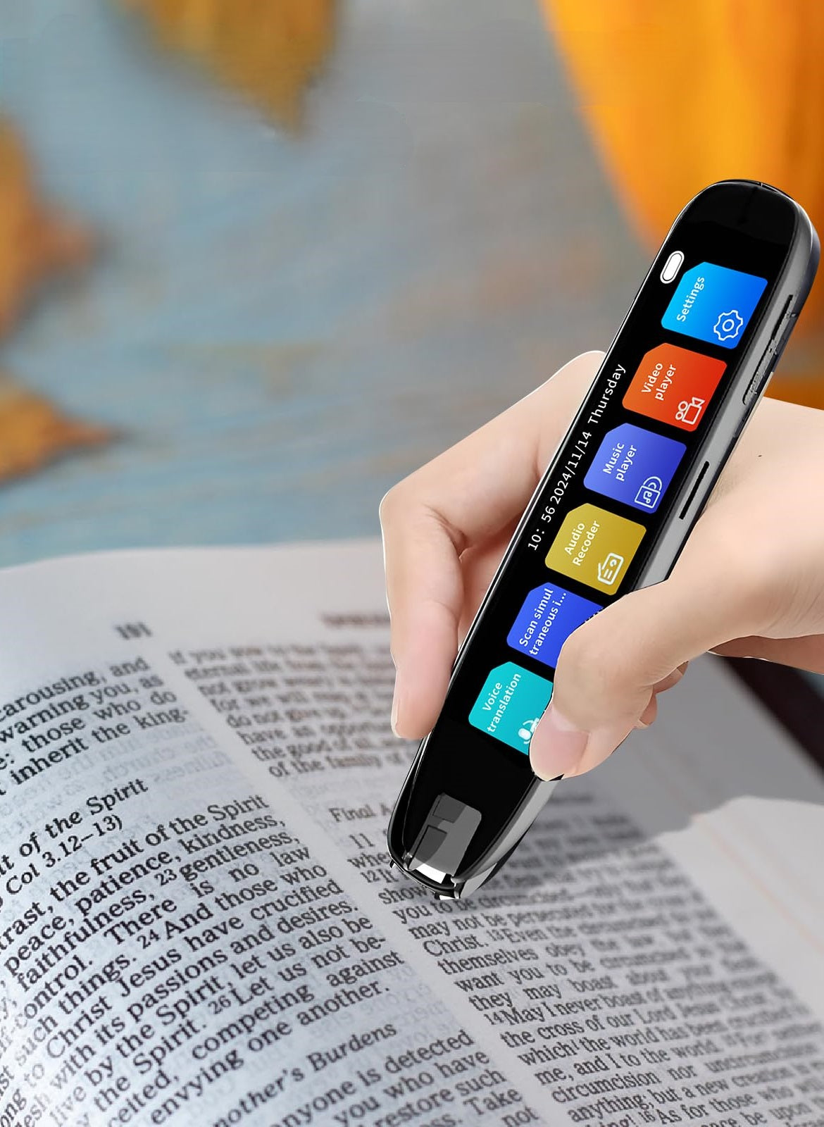 Stylo de Traduction Intelligent – Scanner de Texte en Temps Réel & Traducteur Vocal de 142 Langues avec Enregistrement