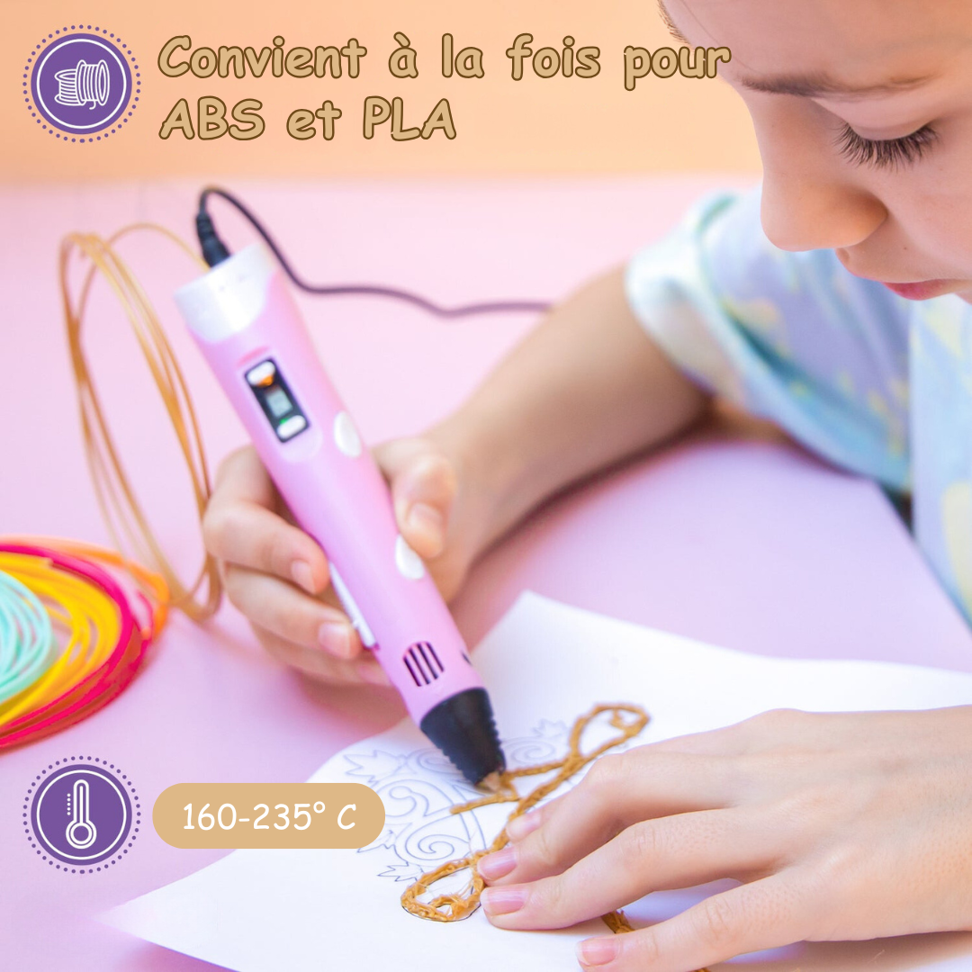 3D Pen | Observez votre petit artiste créer facilement de la magie colorée en 3D