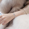 Bracelet ouvert en argent sterling 925 avec zirconia