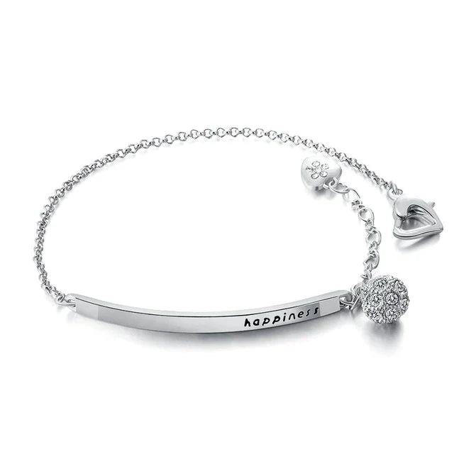 Bracelet en argent de bonheur