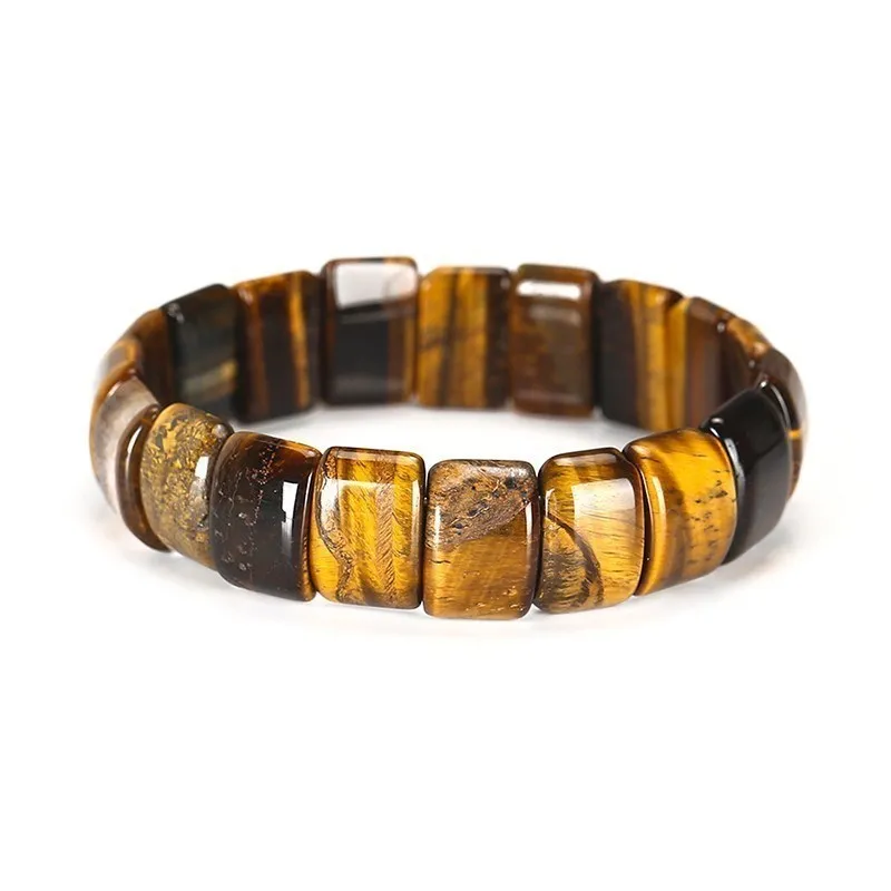 Bracelet en œil de tigre tricolore