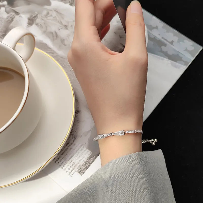Bracelet de tennis avec zirconia en argent