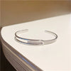 Bracelet ouvert en argent sterling 925 avec zirconia
