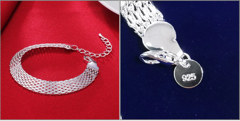 Bracelet porte-bonheur tressé en argent