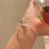 Bracelet en argent serpent ajustable