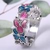 Bague Papillon en Émail Exquise