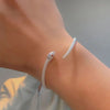 Bracelet en argent serpent ajustable