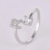 Bague en Argent avec Strass Alphabet
