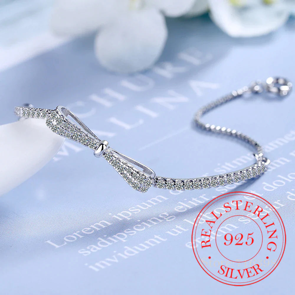 Bracelet de tennis avec zirconia en argent
