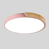 Applique de Plafond Circulaire en Bois Nordique pour Décoration Intérieure de Style Macaron & Éclairage Ambiant