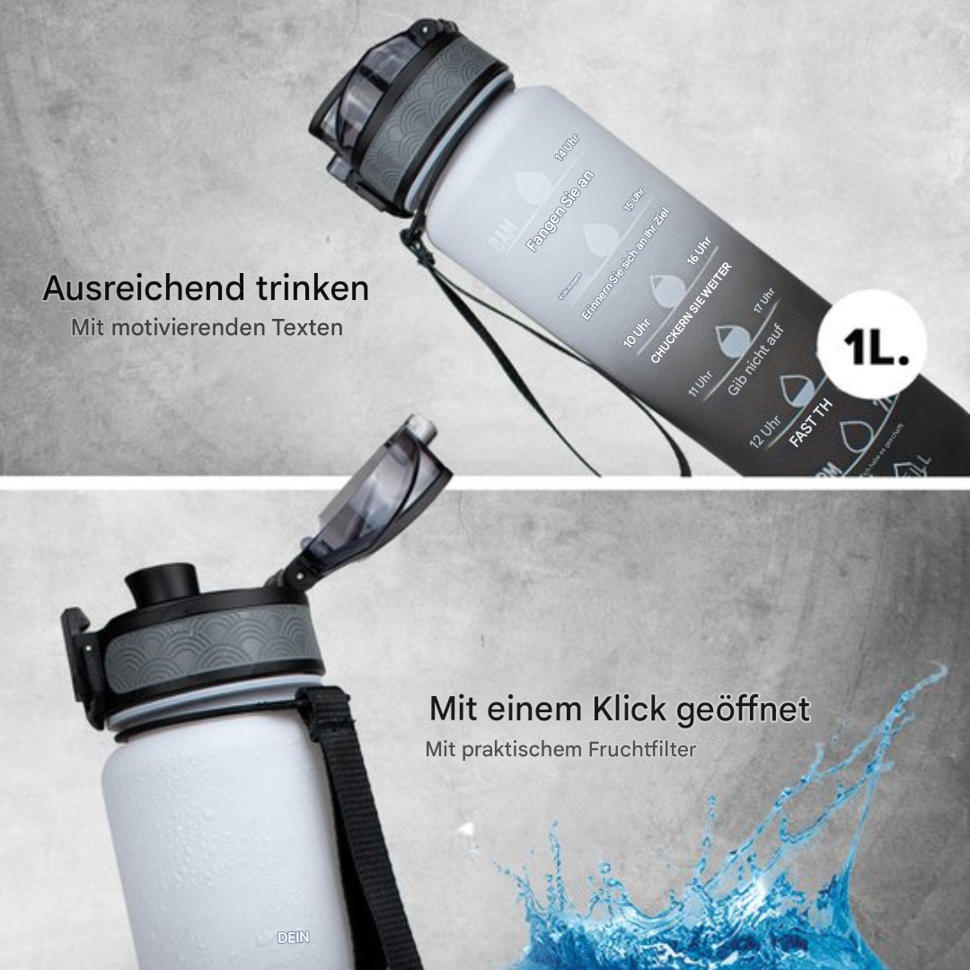 Bouteille d'eau avec repères de temps – HydraHero