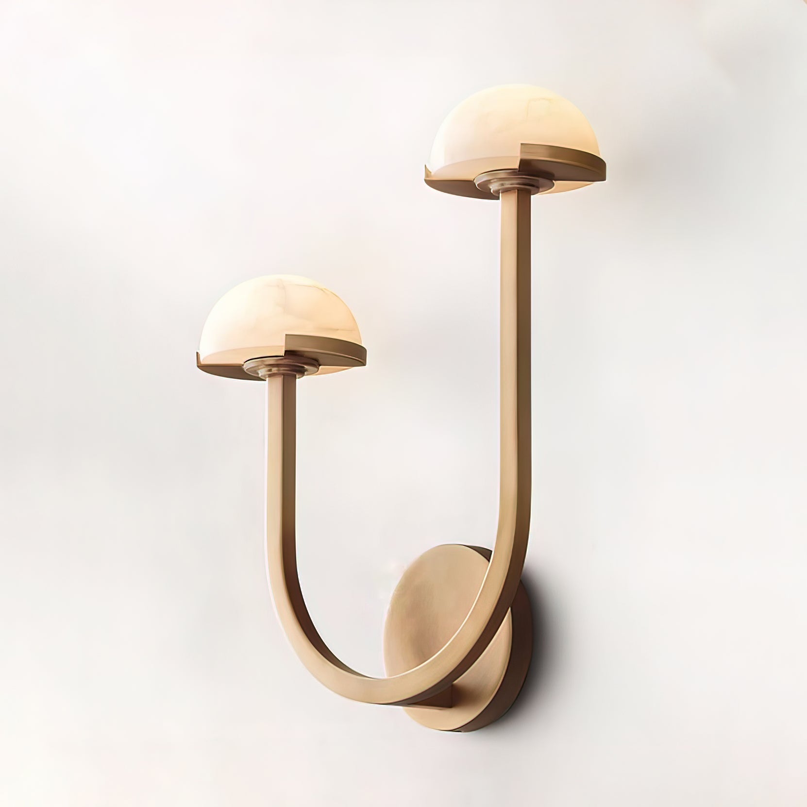 Applique Murale Champignon en Albâtre – Design en Pierre Naturelle Élégant avec Éclat LED Chaleureux