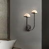 Applique Murale Champignon en Albâtre – Design en Pierre Naturelle Élégant avec Éclat LED Chaleureux
